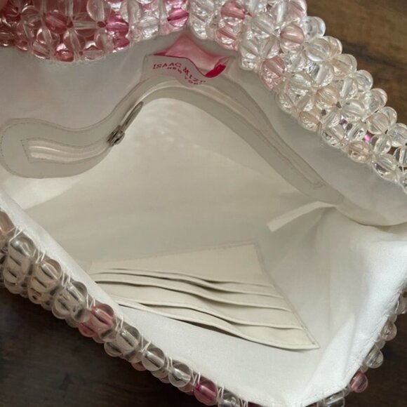 Isaac Mizrahi stunningly beaded Crossbody bag, beautifully detailed NWT Pink - Picture 5 of 12